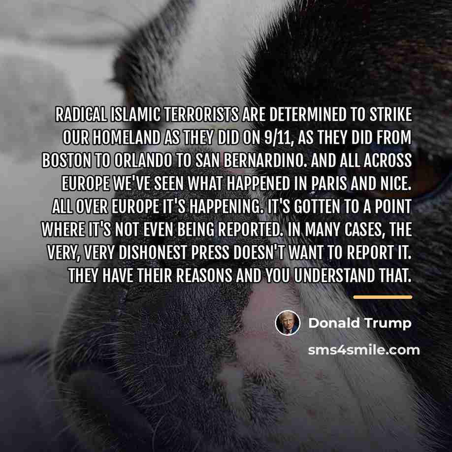 “Radical Islamic terrorists are determined to strike our homeland as…” quote by Donald Trump