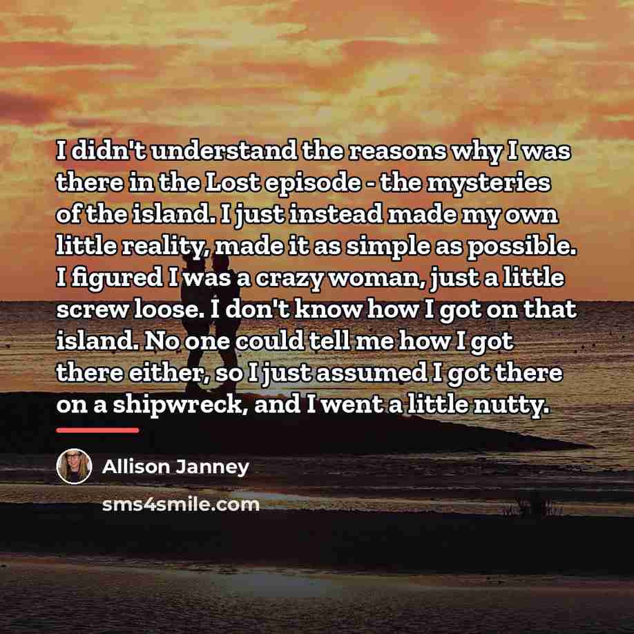 “I didn't understand the reasons why I was there in…” quote by Allison Janney