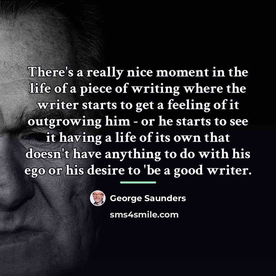 “There's a really nice moment in the life of a…” quote by George Saunders
