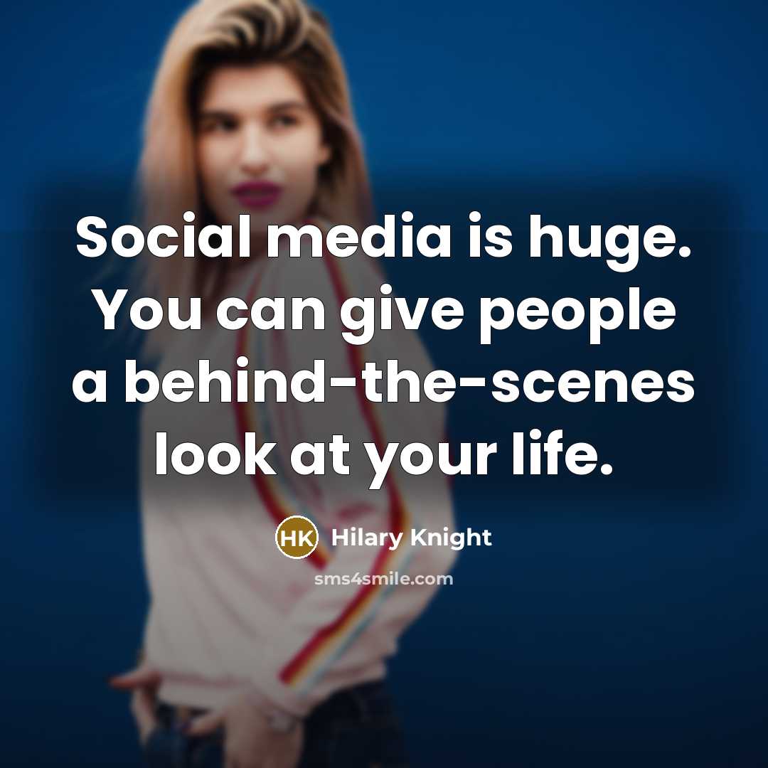 “Social media is huge. You can give people a behind-the-scenes…” quote by Hilary Knight