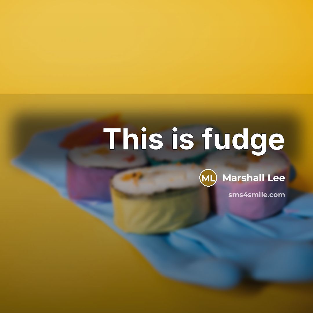“This is fudge” quote by Marshall Lee
