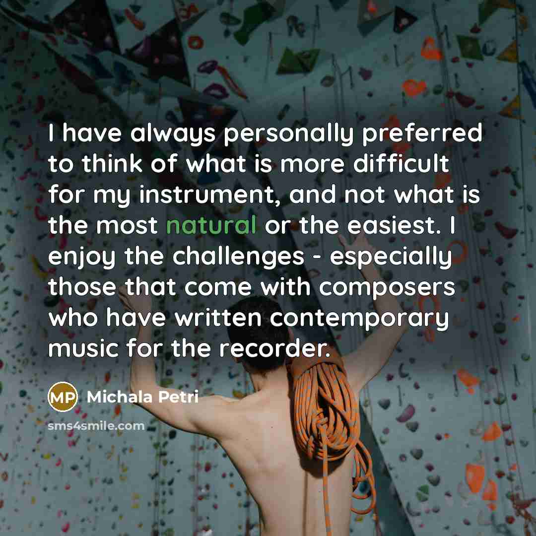 “I have always personally preferred to think of what is…” quote by Michala Petri