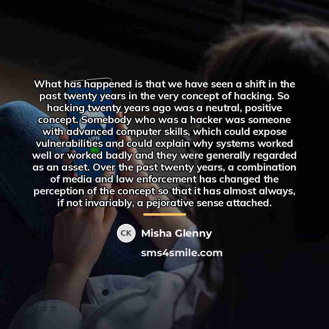“What has happened is that we have seen a shift…” quote by Misha Glenny