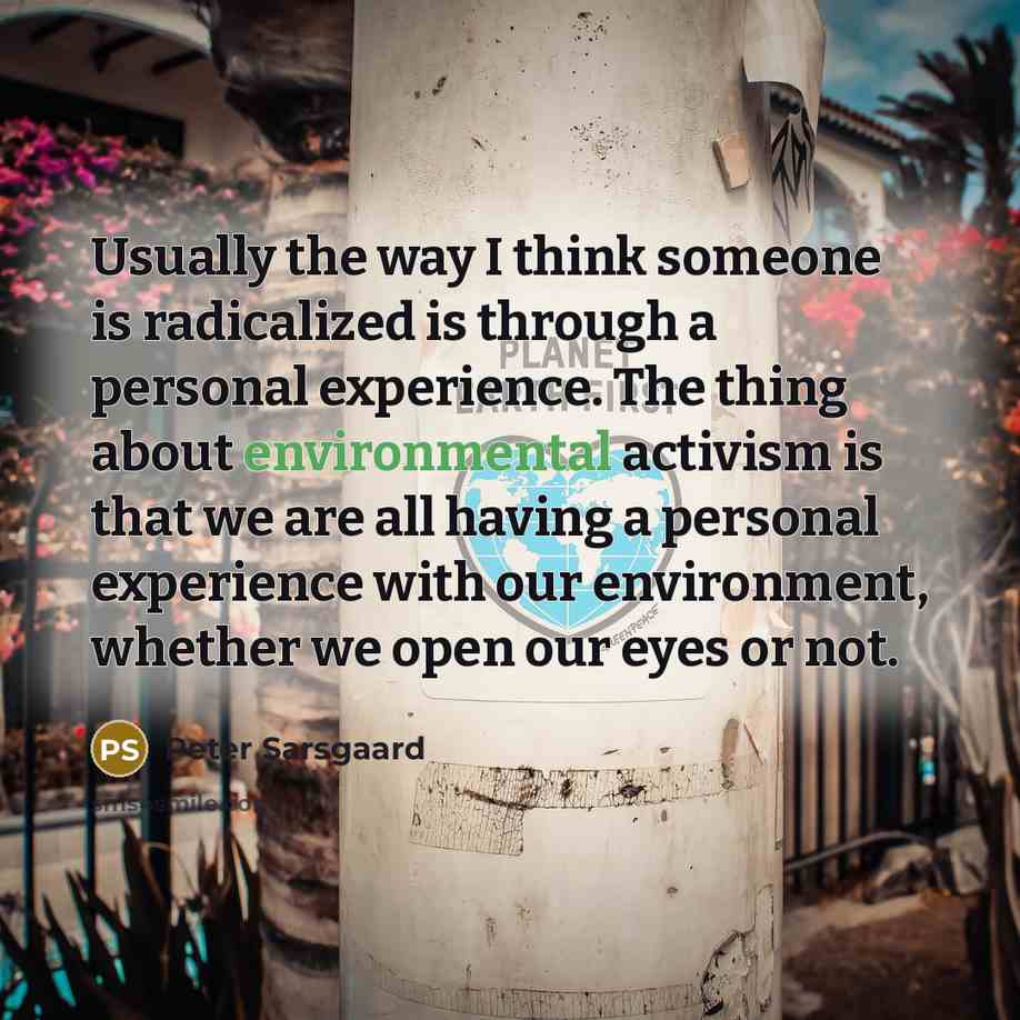 “Usually the way I think someone is radicalized is through…” quote by Peter Sarsgaard