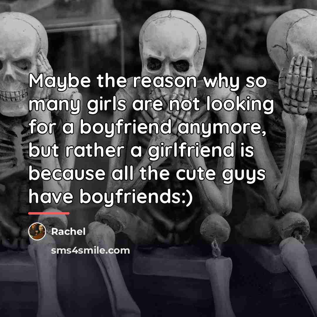 “Maybe the reason why so many girls are not looking…” quote by Rachel