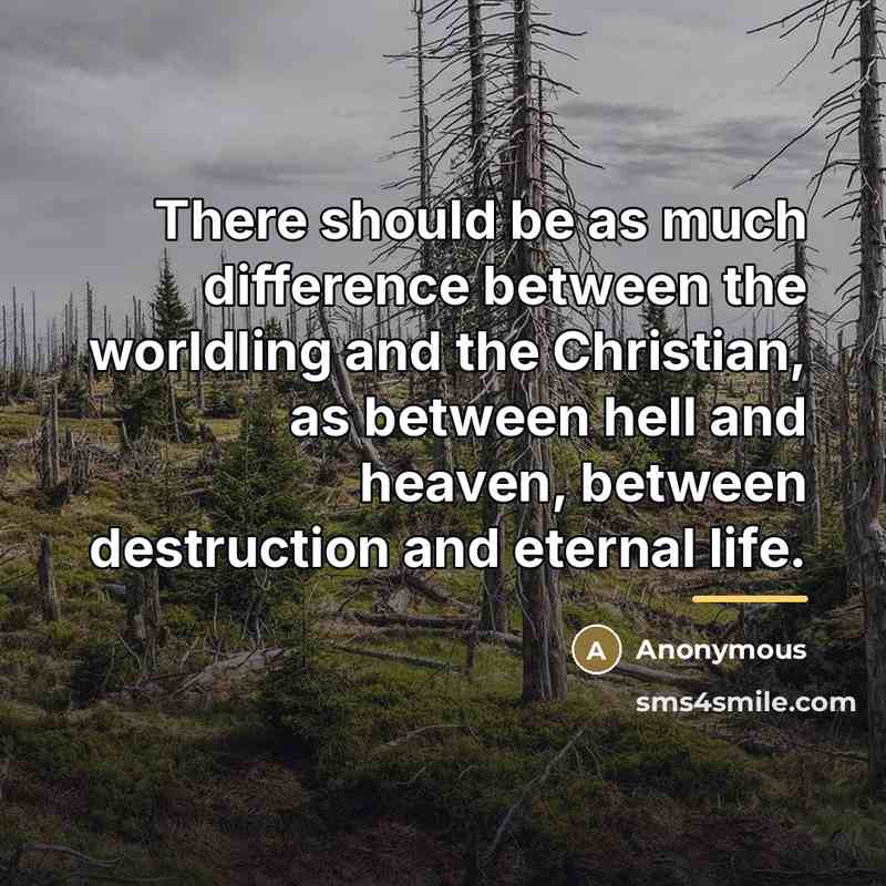 “There should be as much difference between the worldling and…” quote by Anonymous