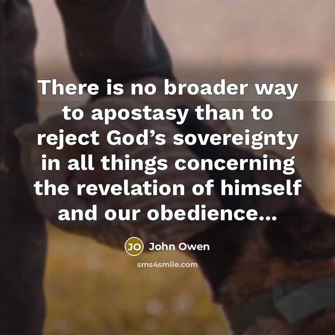 “There is no broader way to apostasy than to reject…” quote by John Owen
