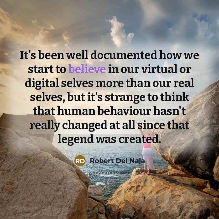 “It's been well documented how we start to believe in…” quote by Robert Del Naja