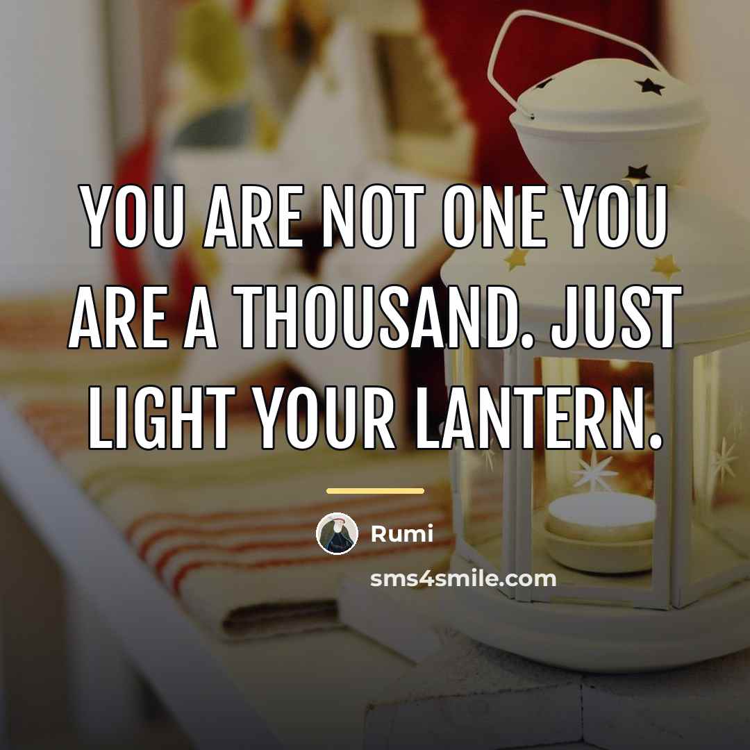 “You are not one you are a Thousand. Just Light…” quote by Rumi