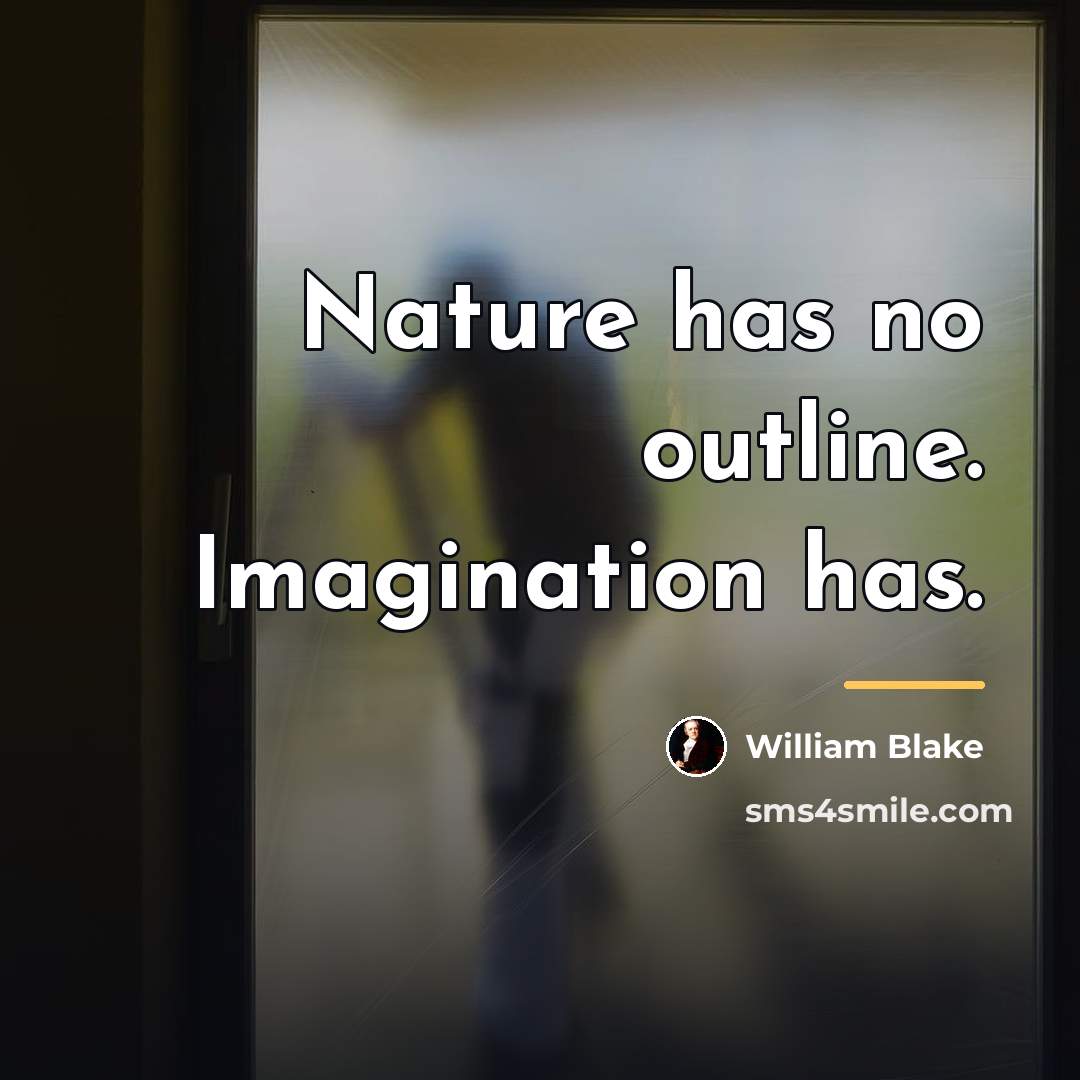 “Nature has no outline. Imagination has.…” quote by William Blake
