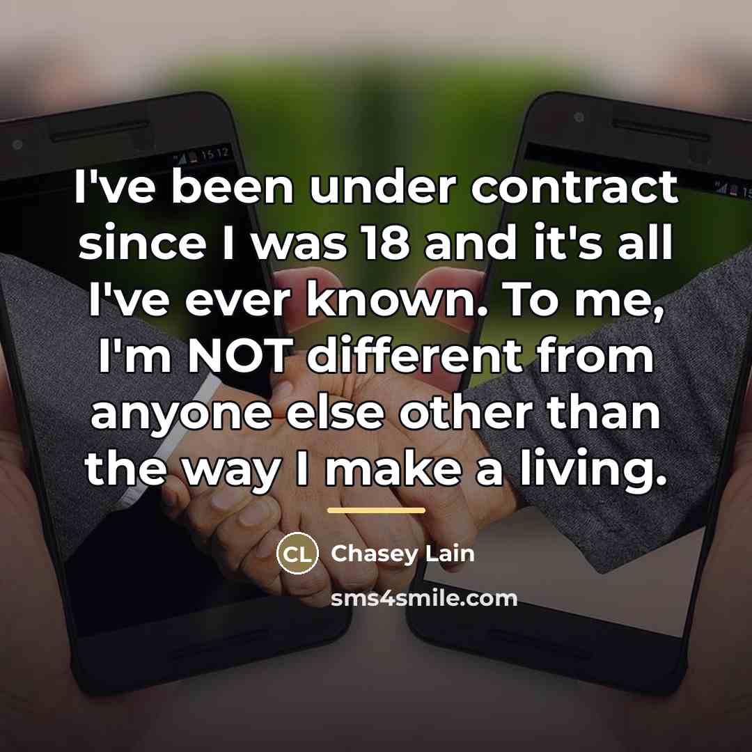 “I've been under contract since I was 18 and it's…” quote by Chasey Lain