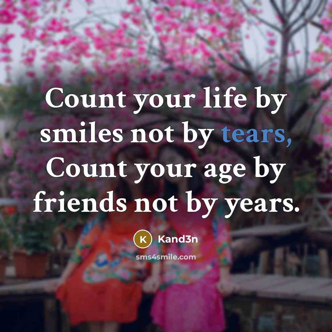 “Count your life by smiles not by tears, Count your…” quote by Kand3n