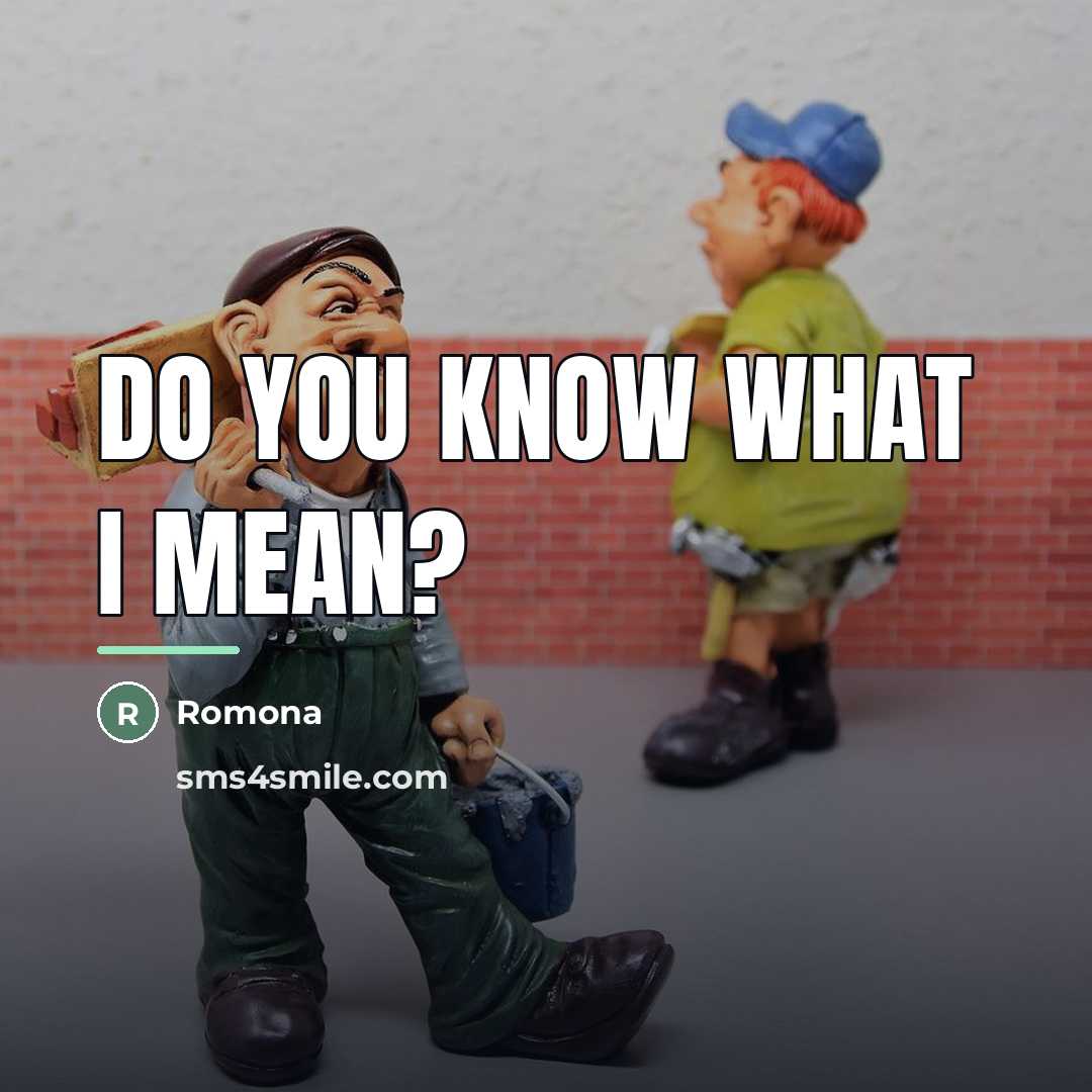 “Do you know what I mean?…” quote by Romona