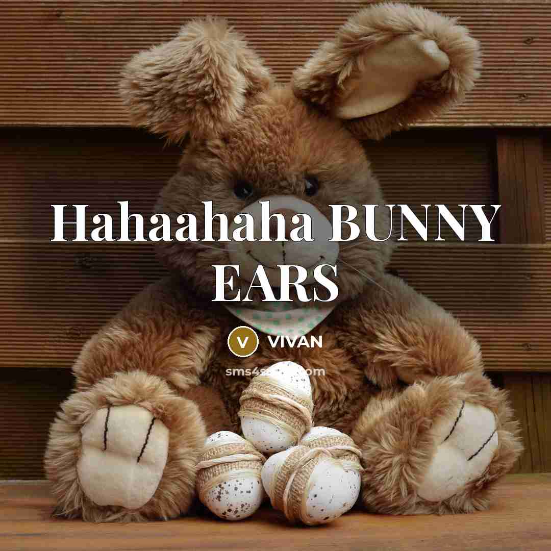 “Hahaahaha BUNNY EARS” quote by VIVAN
