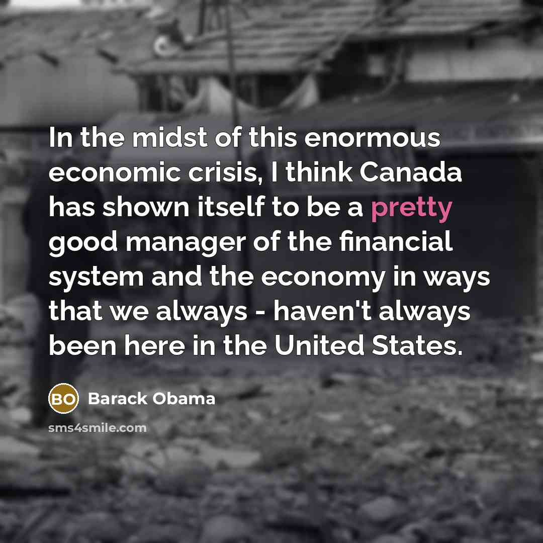 “In the midst of this enormous economic crisis, I think…” quote by Barack Obama