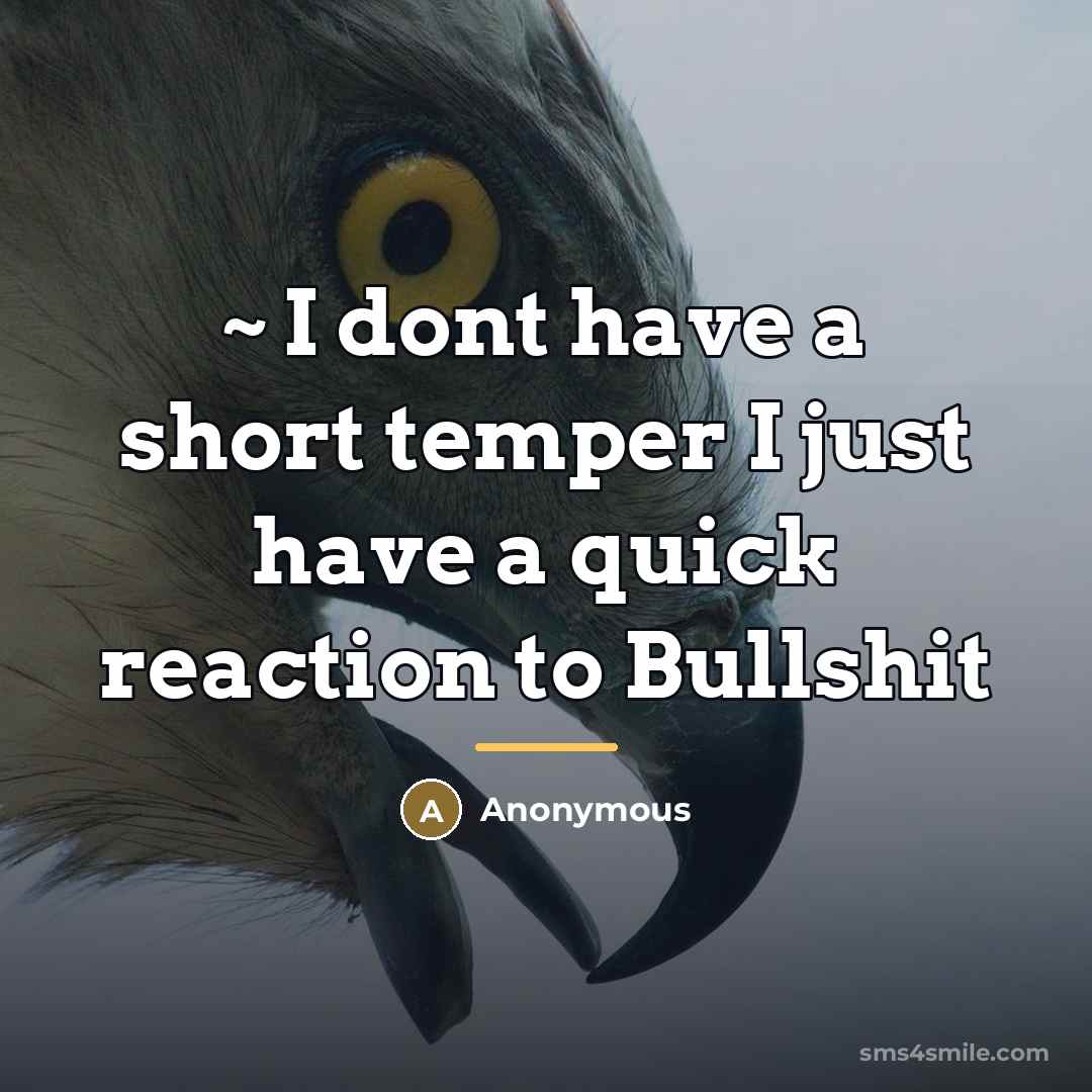 “~ I dont have a short temper I just have…” quote by Anonymous