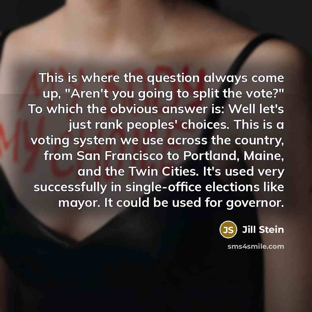 “This is where the question always come up, "Aren't you…” quote by Jill Stein