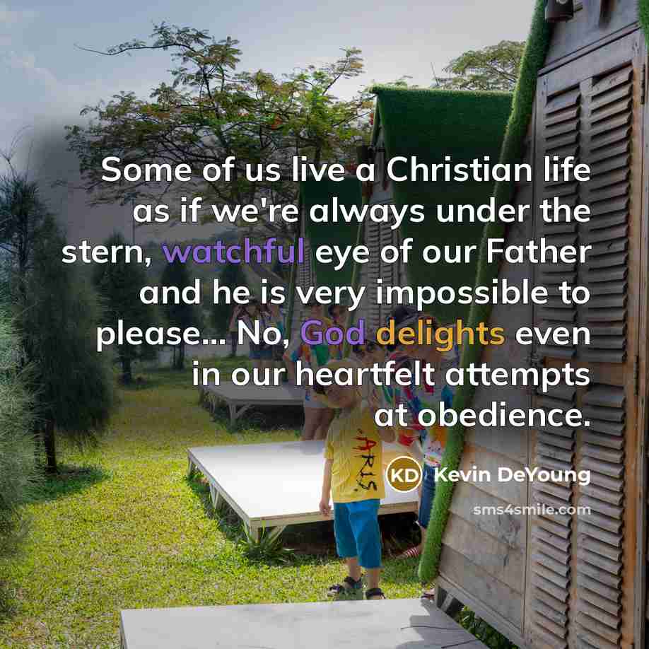“Some of us live a Christian life as if we're…” quote by Kevin DeYoung