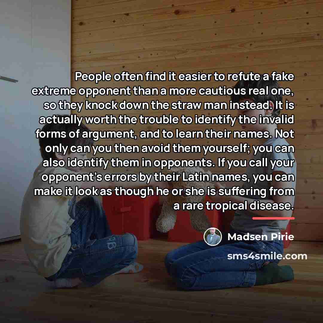 “People often find it easier to refute a fake extreme…” quote by Madsen Pirie