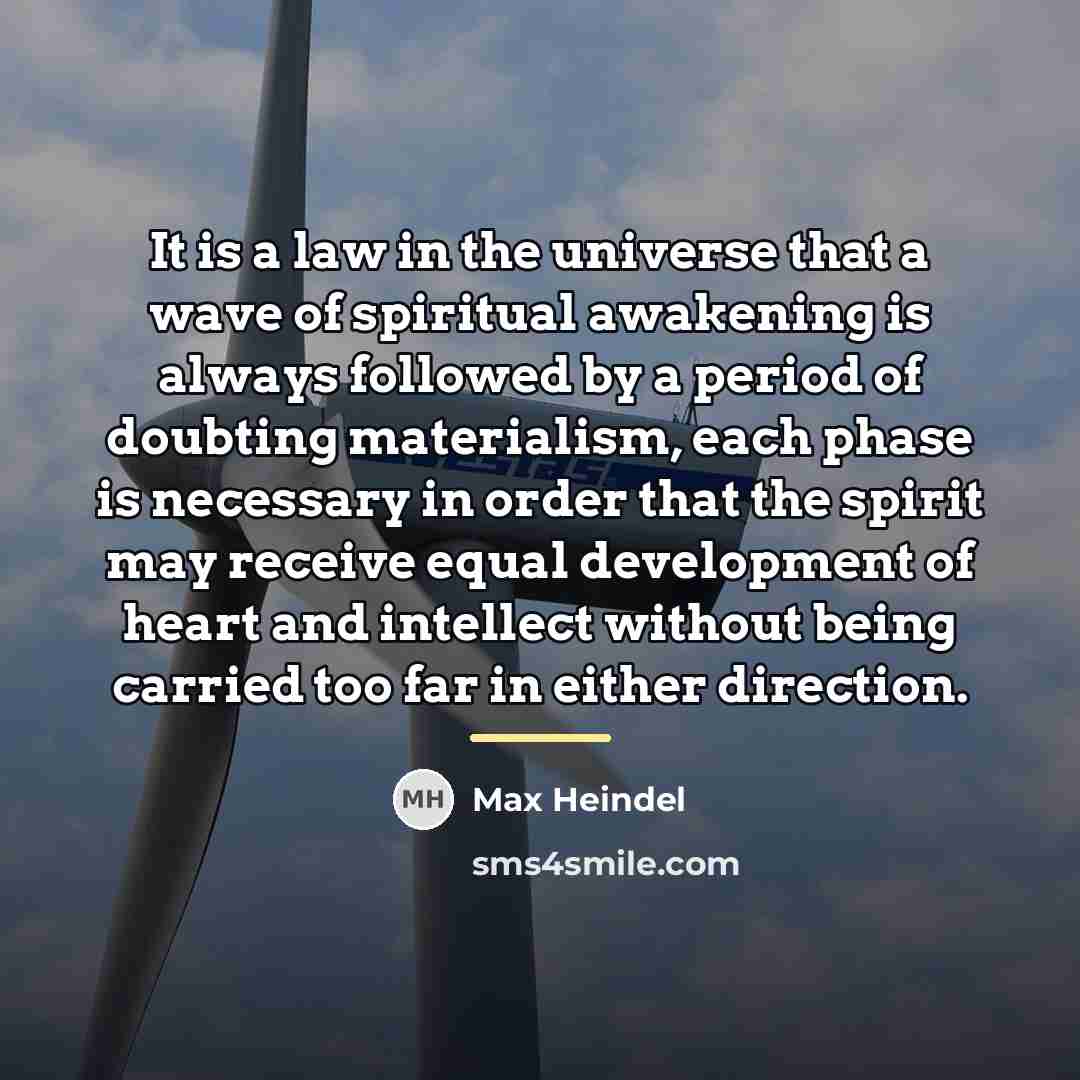 “It is a law in the universe that a wave…” quote by Max Heindel
