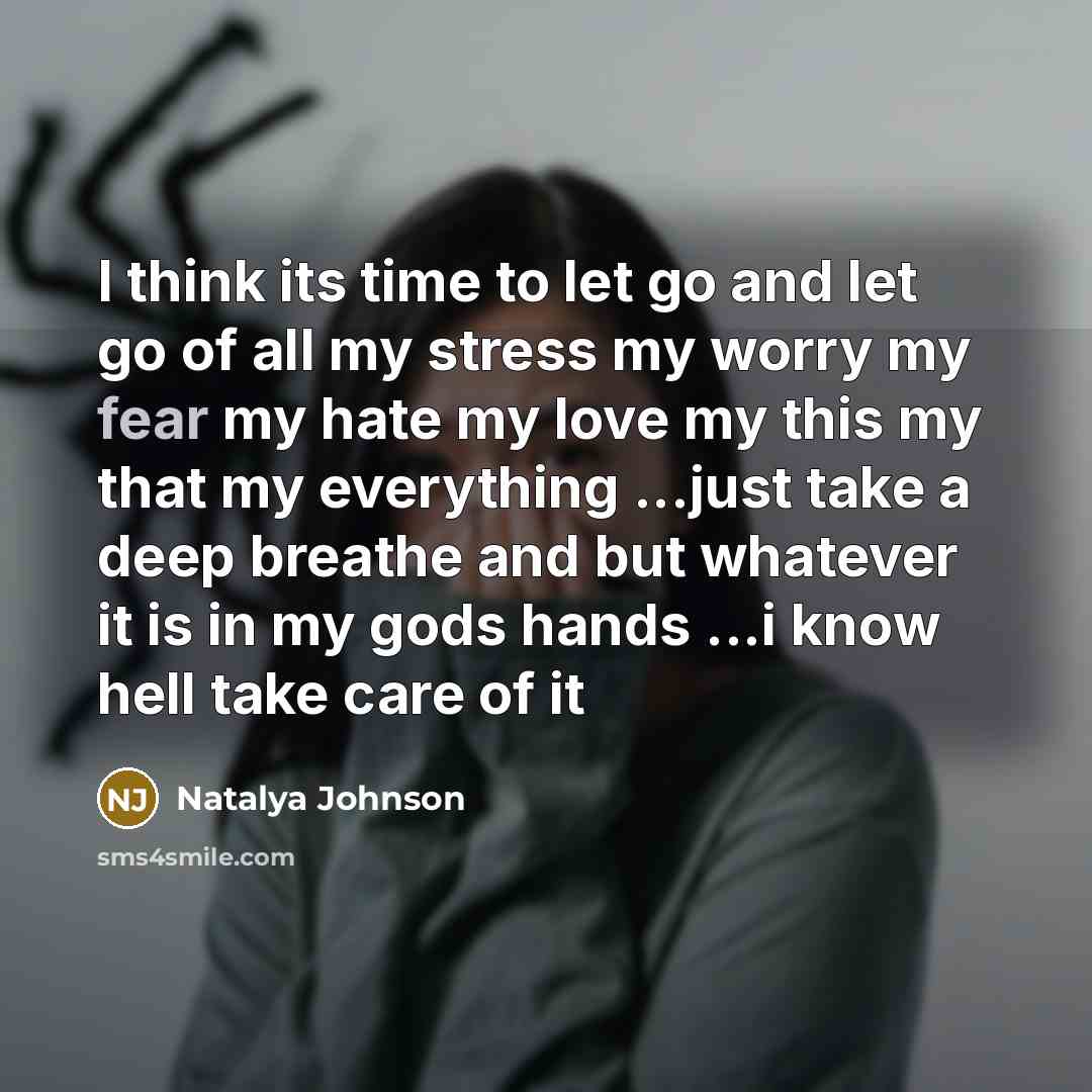 “I think its time to let go and let go…” quote by Natalya Johnson
