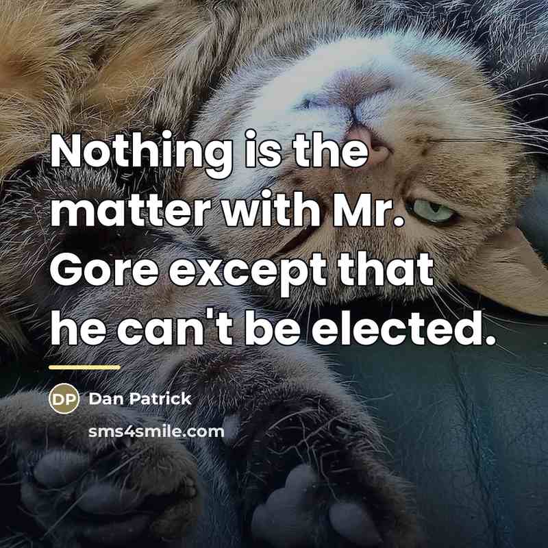 “Nothing is the matter with Mr. Gore except that he…” quote by Dan Patrick