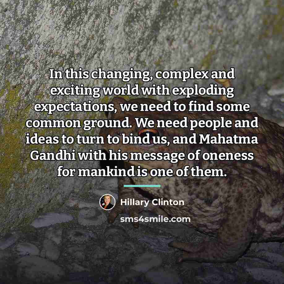 “In this changing, complex and exciting world with exploding expectations,…” quote by Hillary Clinton