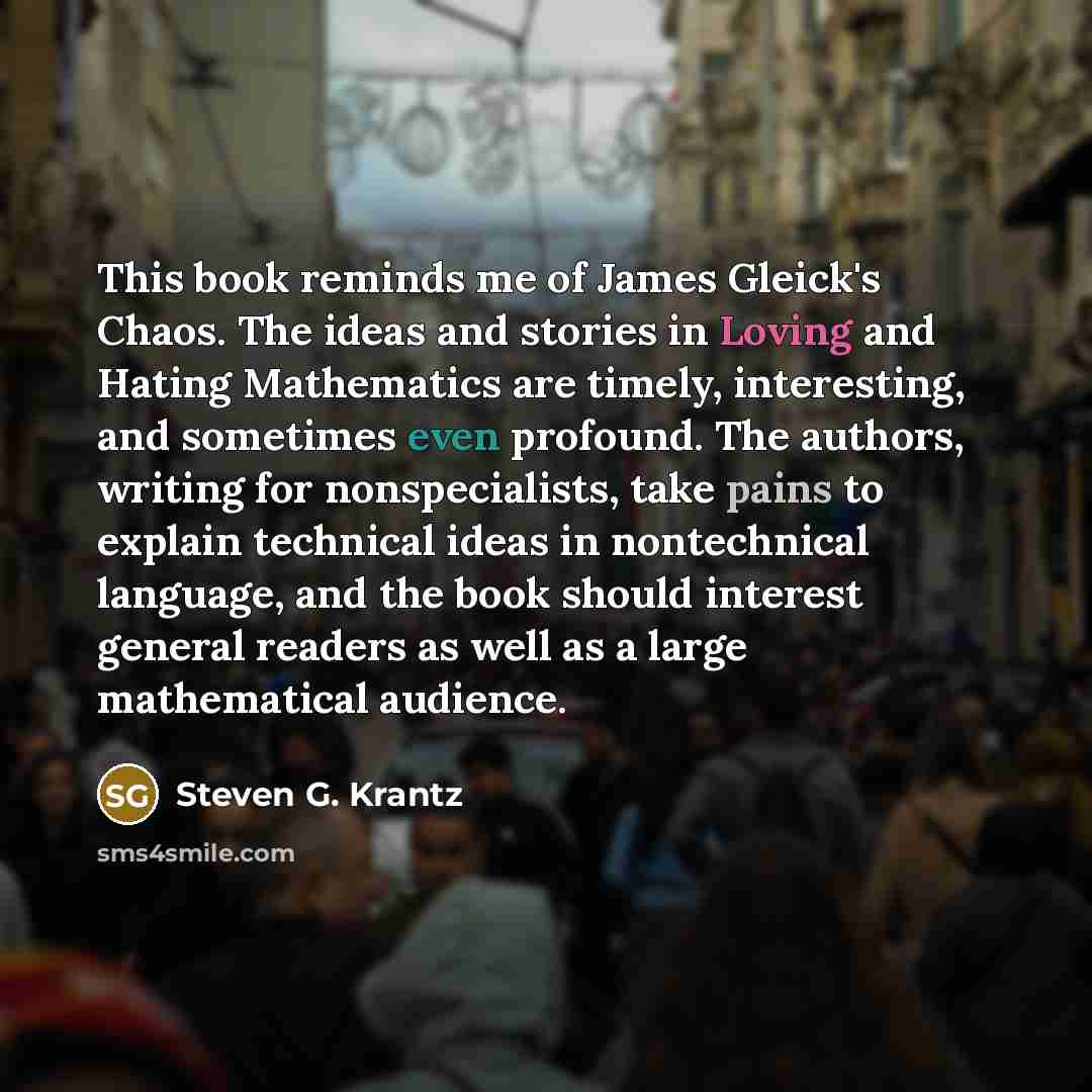 “This book reminds me of James Gleick's Chaos. The ideas…” quote by Steven G. Krantz