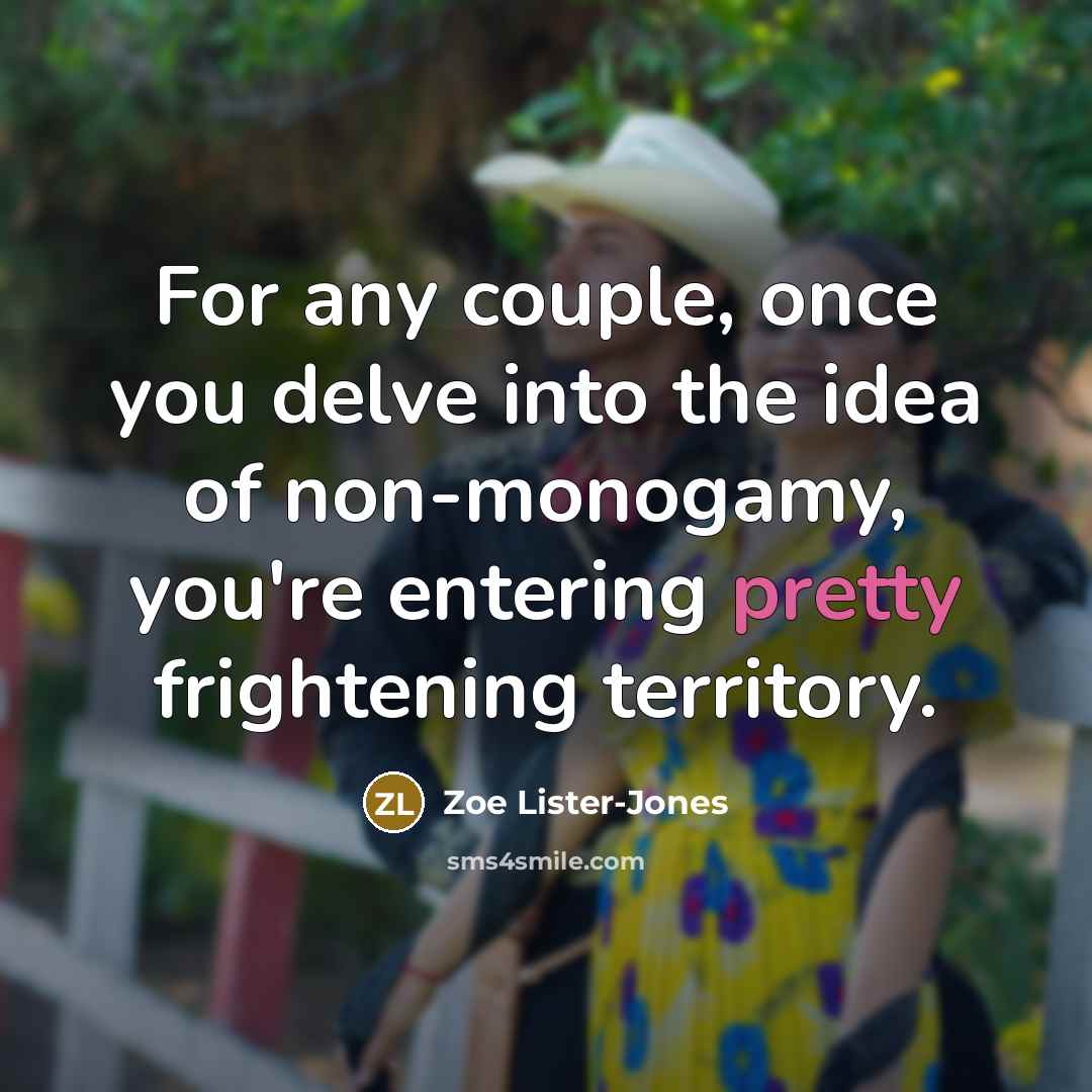 “For any couple, once you delve into the idea of…” quote by Zoe Lister-Jones