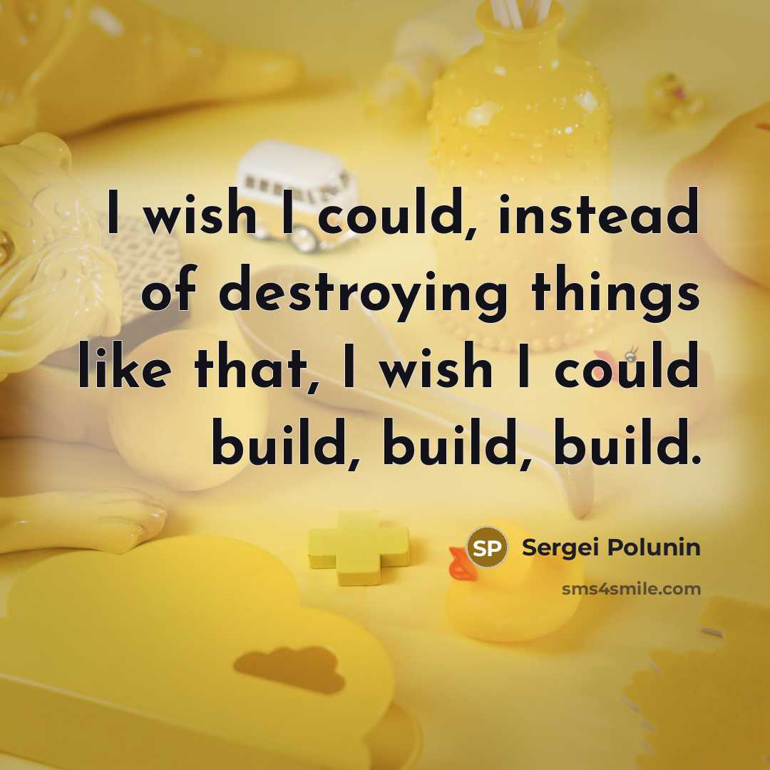 “I wish I could, instead of destroying things like that,…” quote by Sergei Polunin