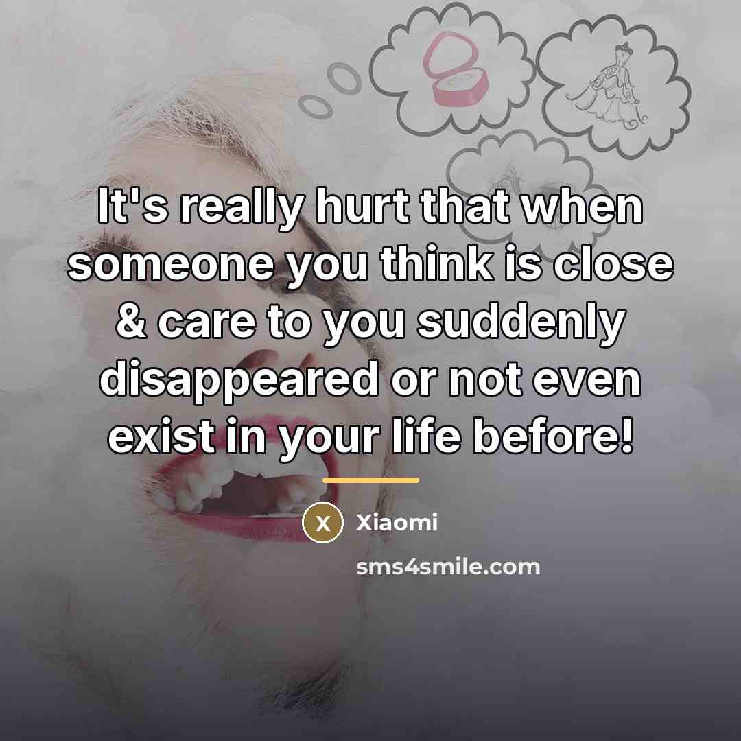“It's really hurt that when someone you think is close…” quote by Xiaomi