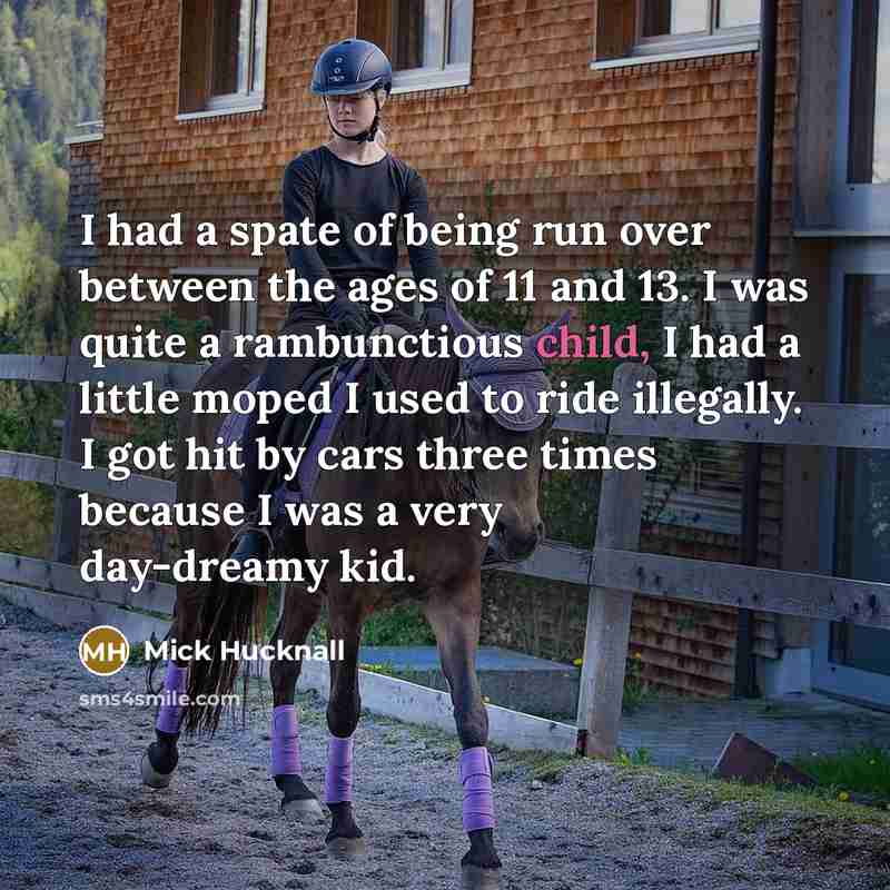 “I had a spate of being run over between the…” quote by Mick Hucknall