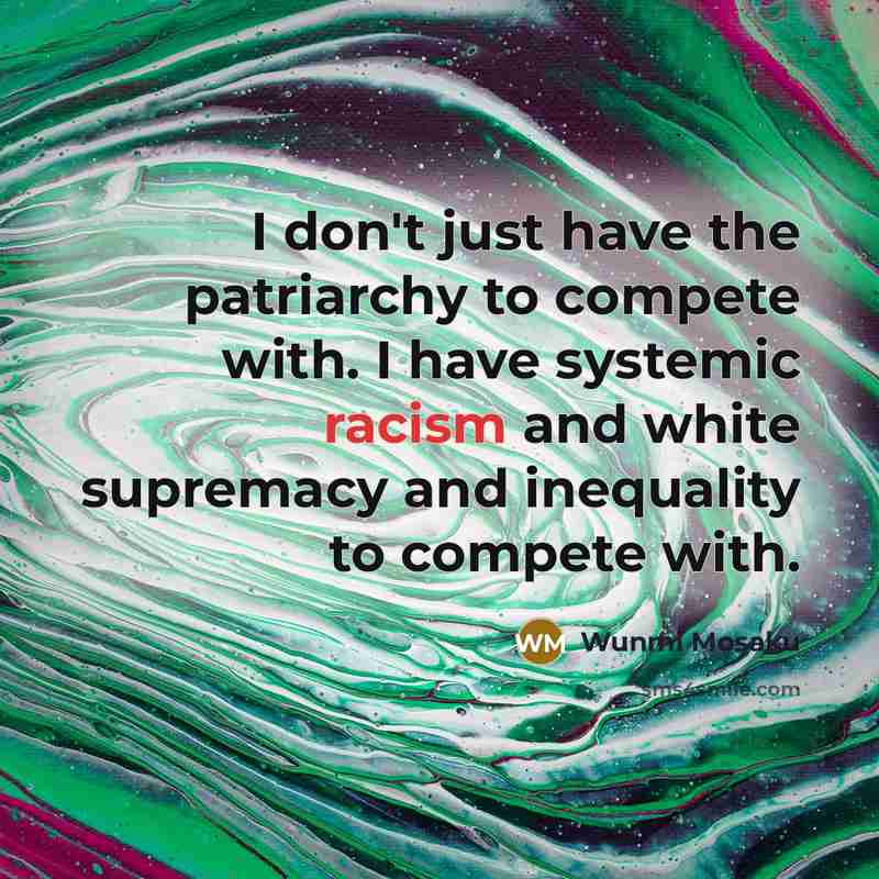 “I don't just have the patriarchy to compete with. I…” quote by Wunmi Mosaku