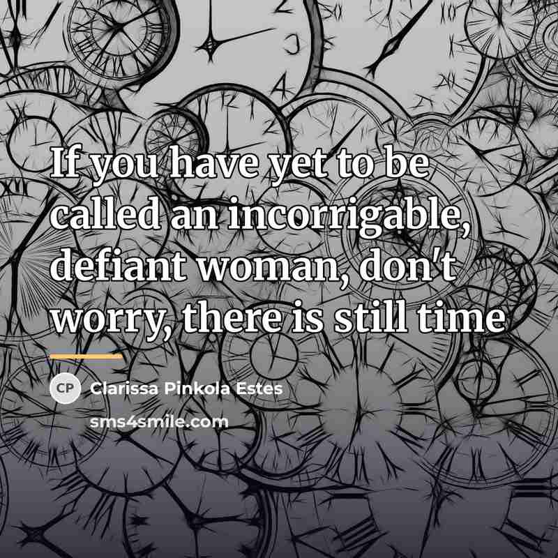 “If you have yet to be called an incorrigable, defiant…” quote by Clarissa Pinkola Estes
