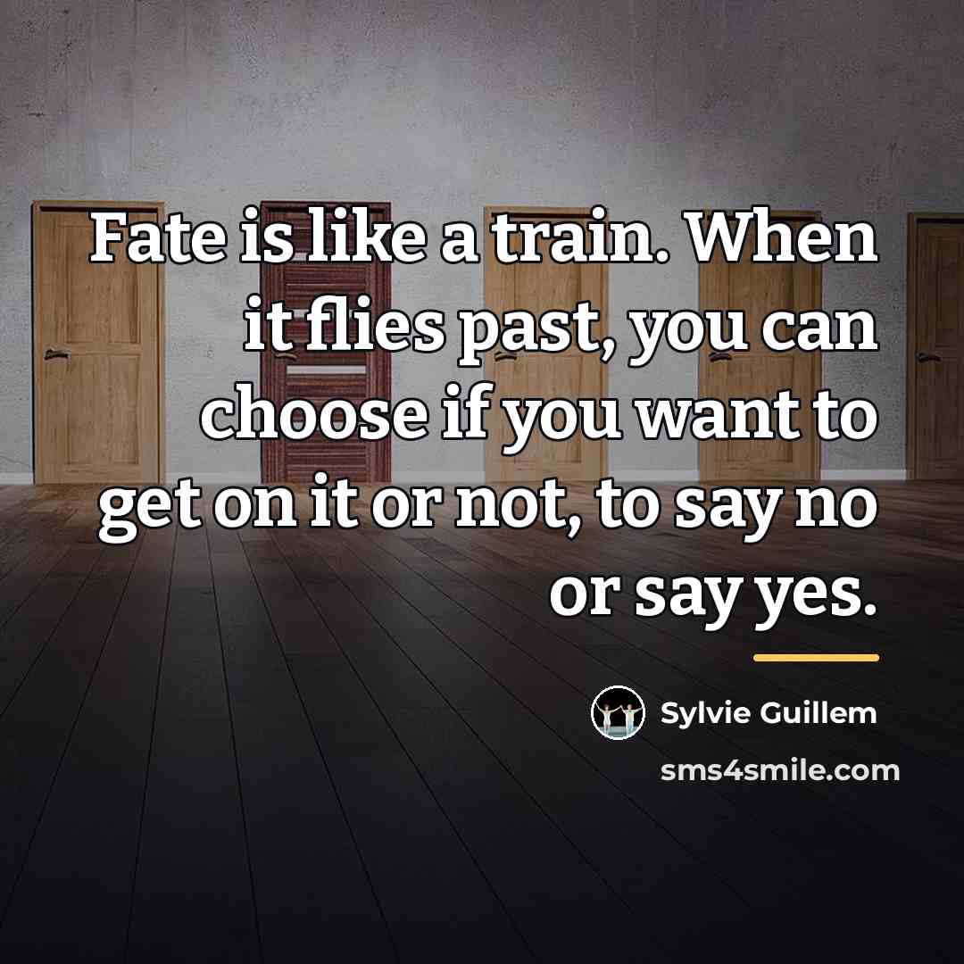 “Fate is like a train. When it flies past, you…” quote by Sylvie Guillem