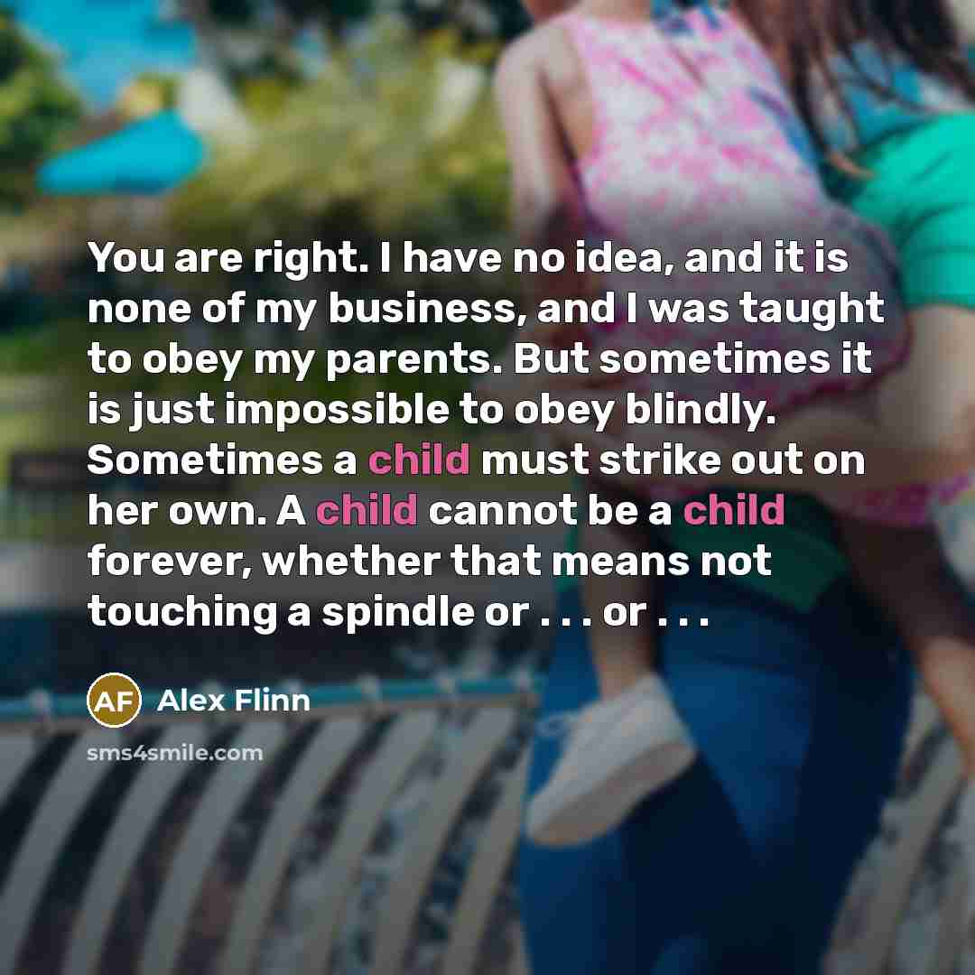 “You are right. I have no idea, and it is…” quote by Alex Flinn