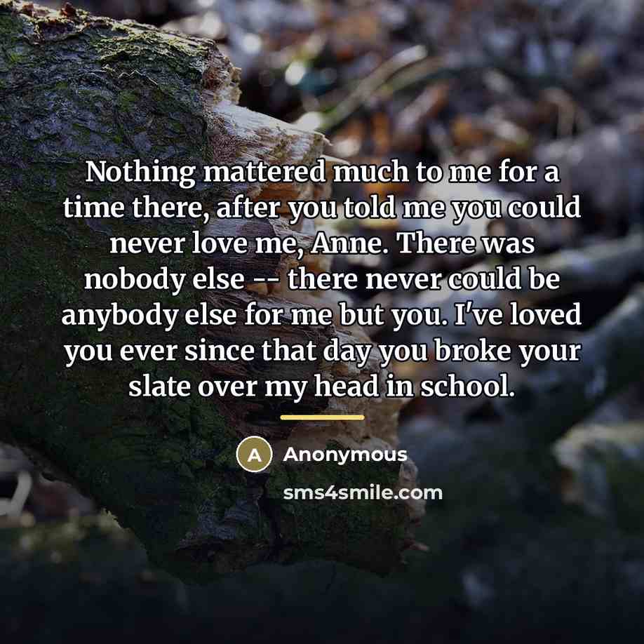 “Nothing mattered much to me for a time there, after…” quote by Anonymous
