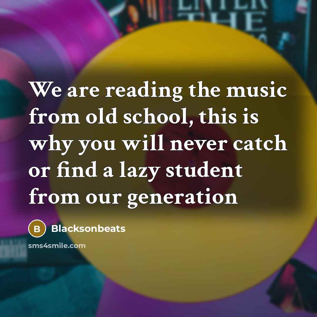 “We are reading the music from old school, this is…” quote by Blacksonbeats