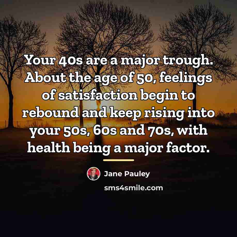 “Your 40s are a major trough. About the age of…” quote by Jane Pauley