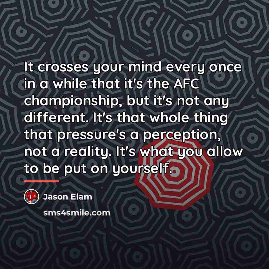“It crosses your mind every once in a while that…” quote by Jason Elam