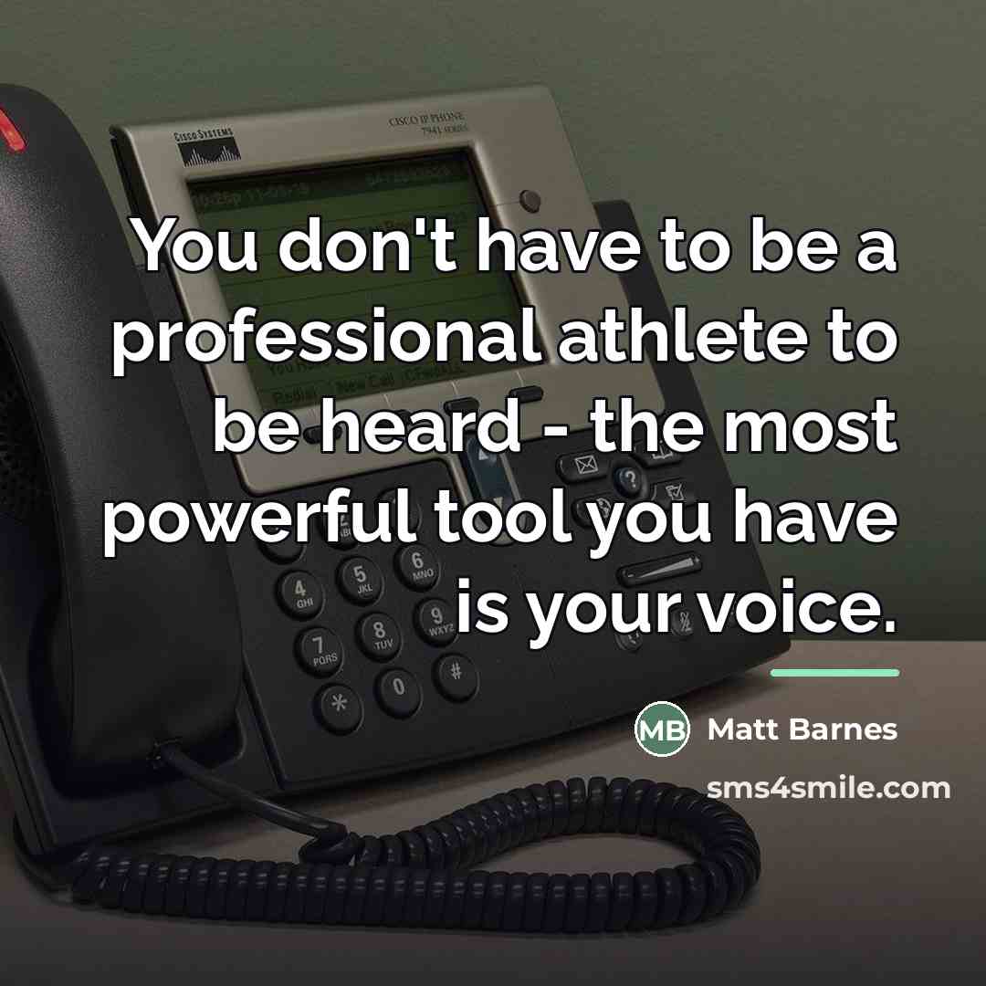 “You don't have to be a professional athlete to be…” quote by Matt Barnes