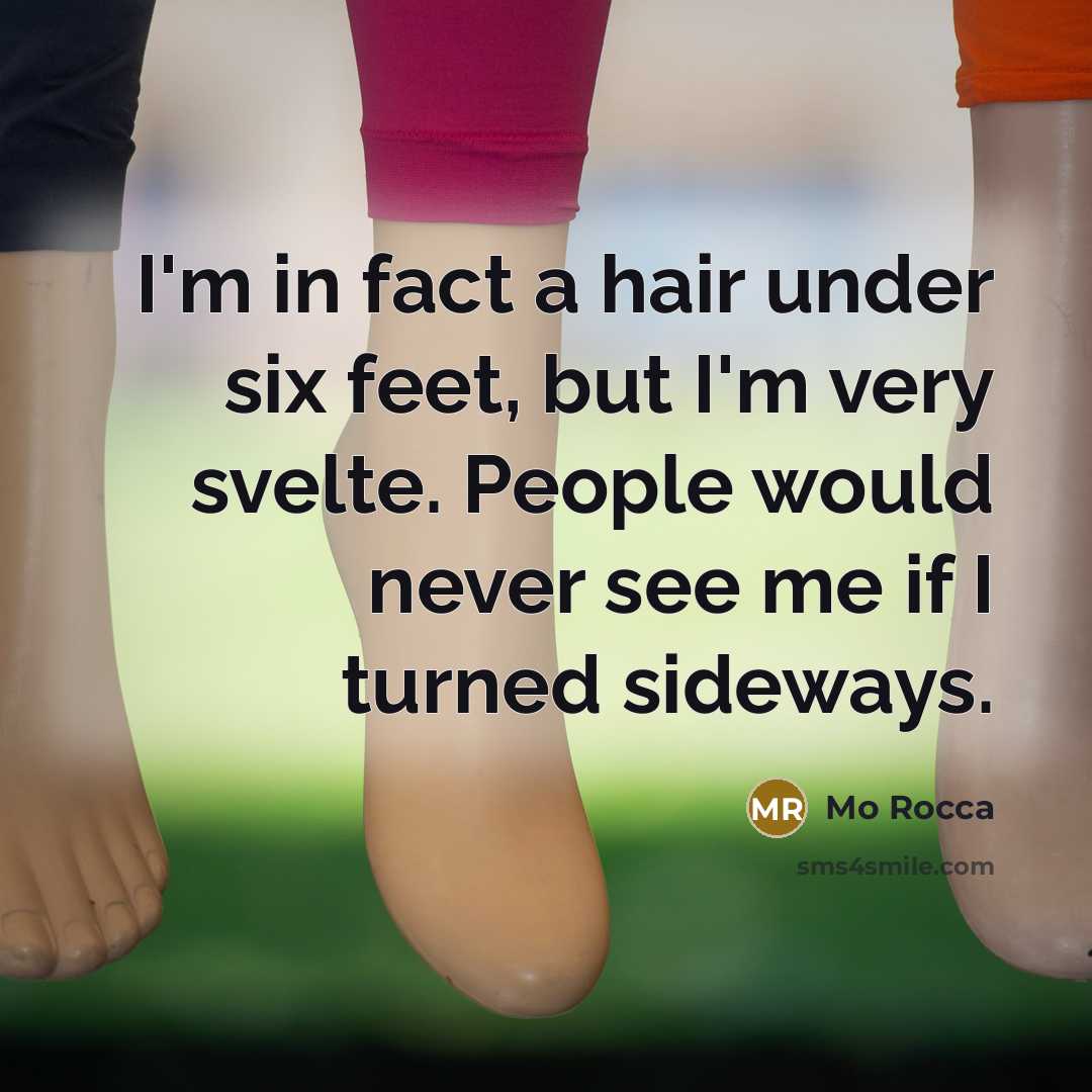“I'm in fact a hair under six feet, but I'm…” quote by Mo Rocca