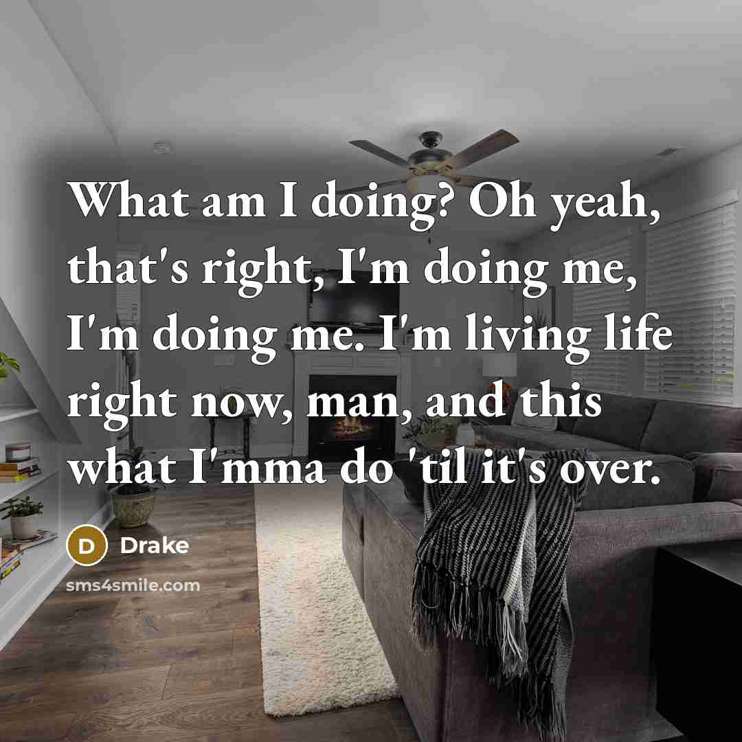 “What am I doing? Oh yeah, that's right, I'm doing…” quote by Drake