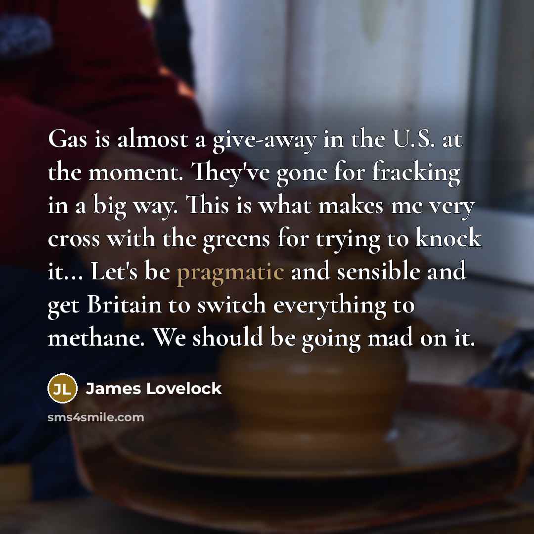 “Gas is almost a give-away in the U.S. at the…” quote by James Lovelock