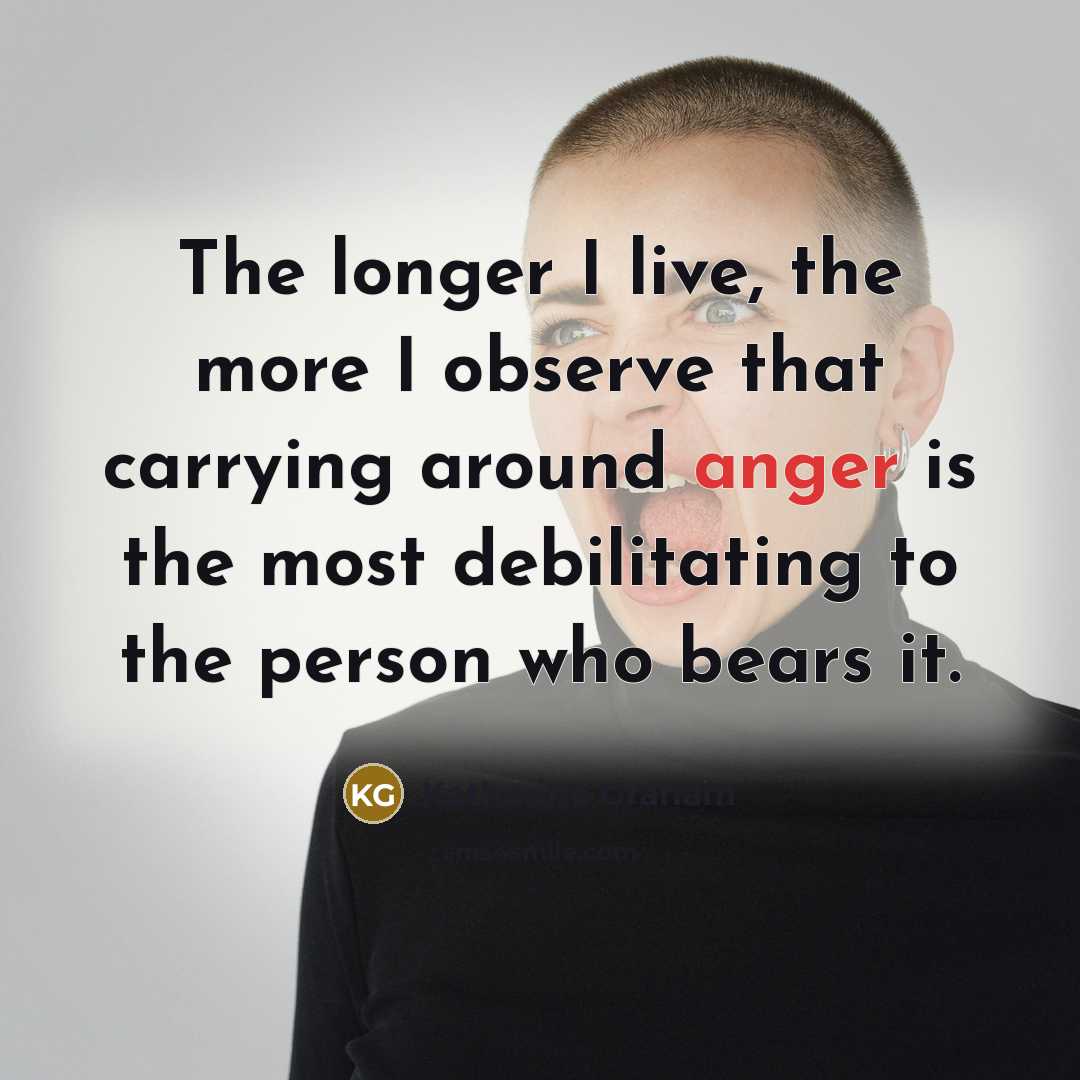 “The longer I live, the more I observe that carrying…” quote by Katharine Graham