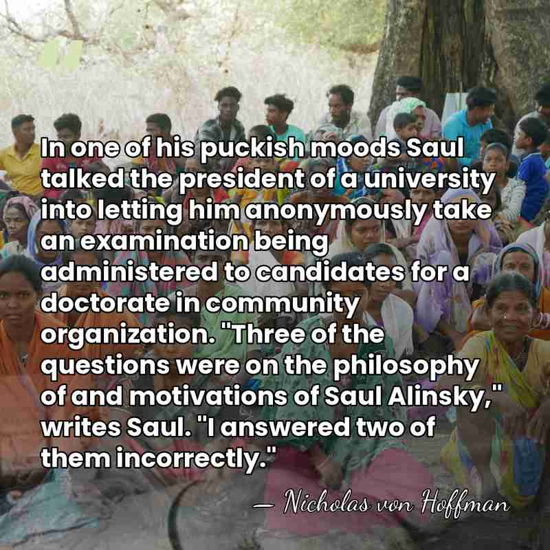 In one of his puckish moods Saul talked the president of a&hellip; - Nicholas von Hoffman