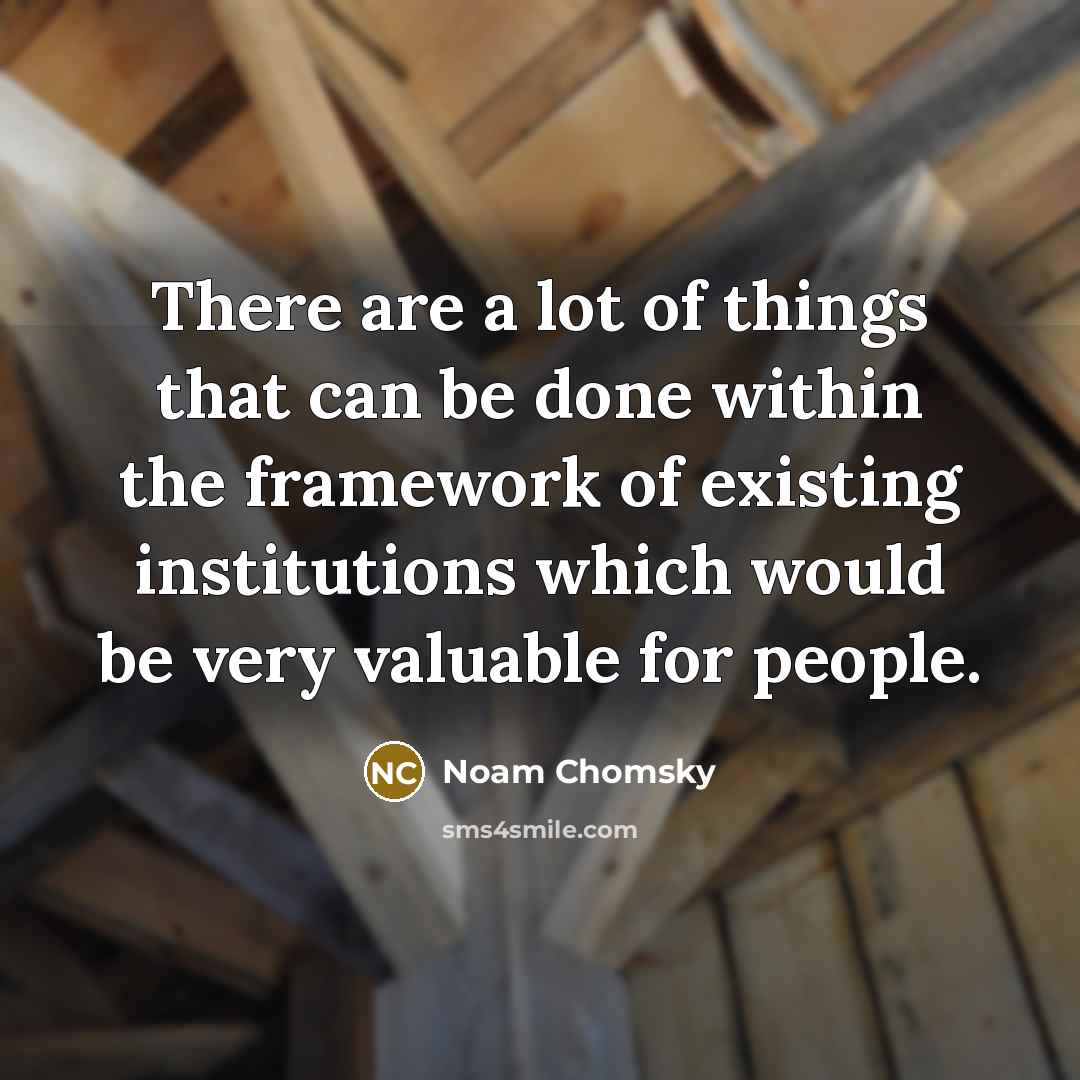 “There are a lot of things that can be done…” quote by Noam Chomsky