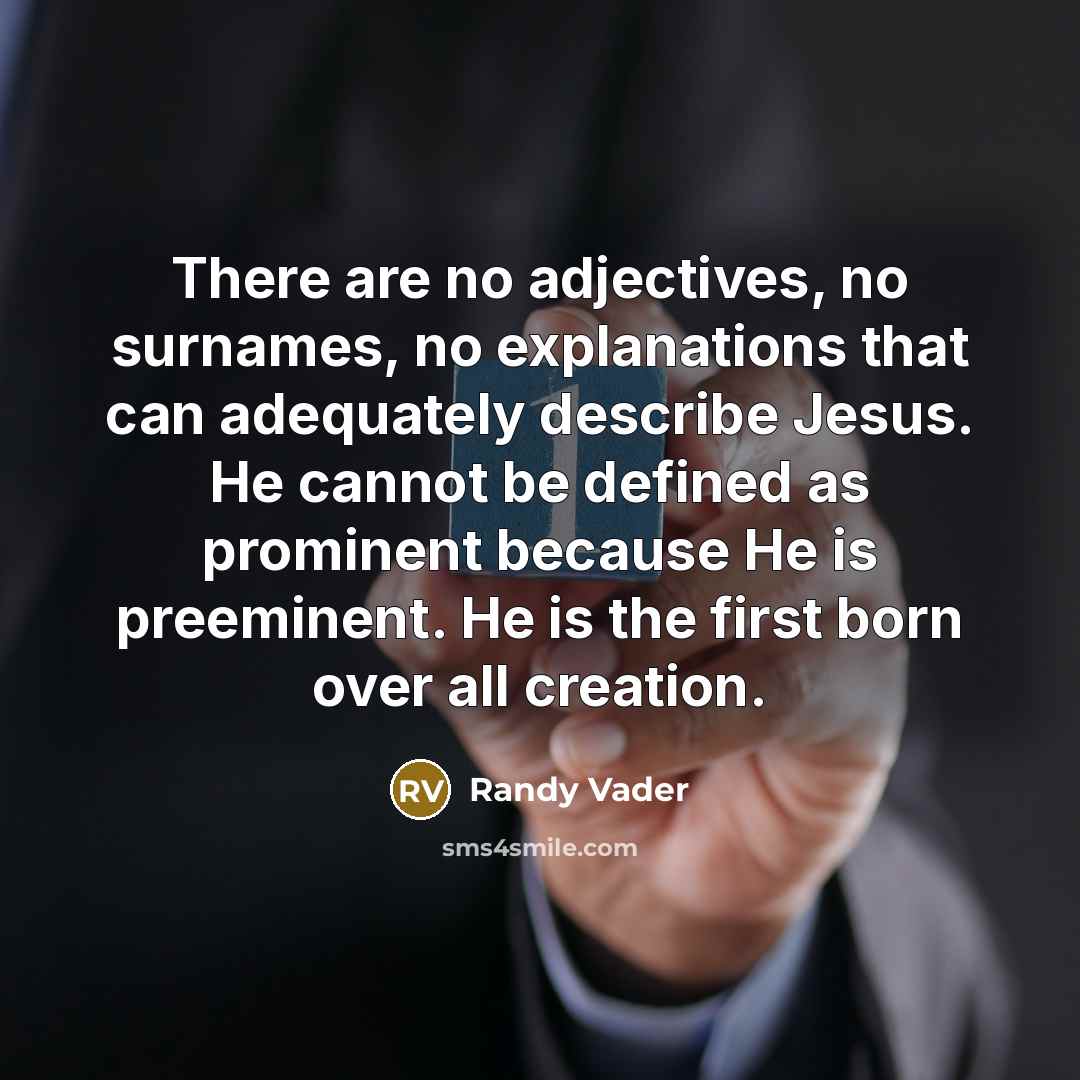 “There are no adjectives, no surnames, no explanations that can…” quote by Randy Vader
