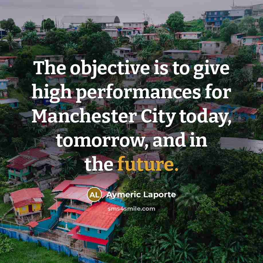 “The objective is to give high performances for Manchester City…” quote by Aymeric Laporte