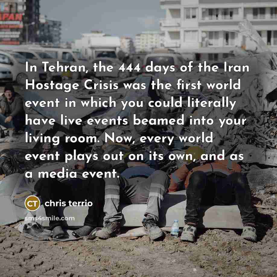“In Tehran, the 444 days of the Iran Hostage Crisis…” quote by Chris Terrio